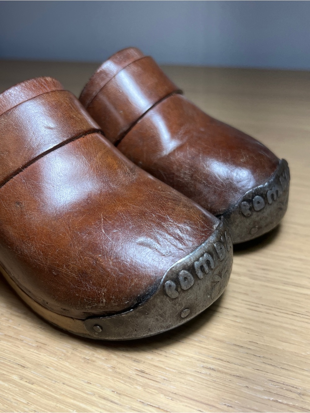 RARE ARCHIVAL 1970s Vintage French Pom d'Api Children's Wooden Clogs